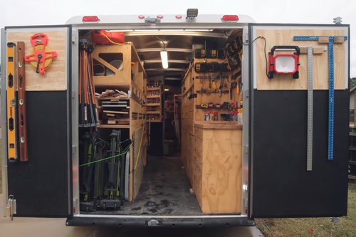 Workshop in a Trailer (SO SICK!) Mobile Mechanic Work Station - My Full  Build Tour & Shop Tools 