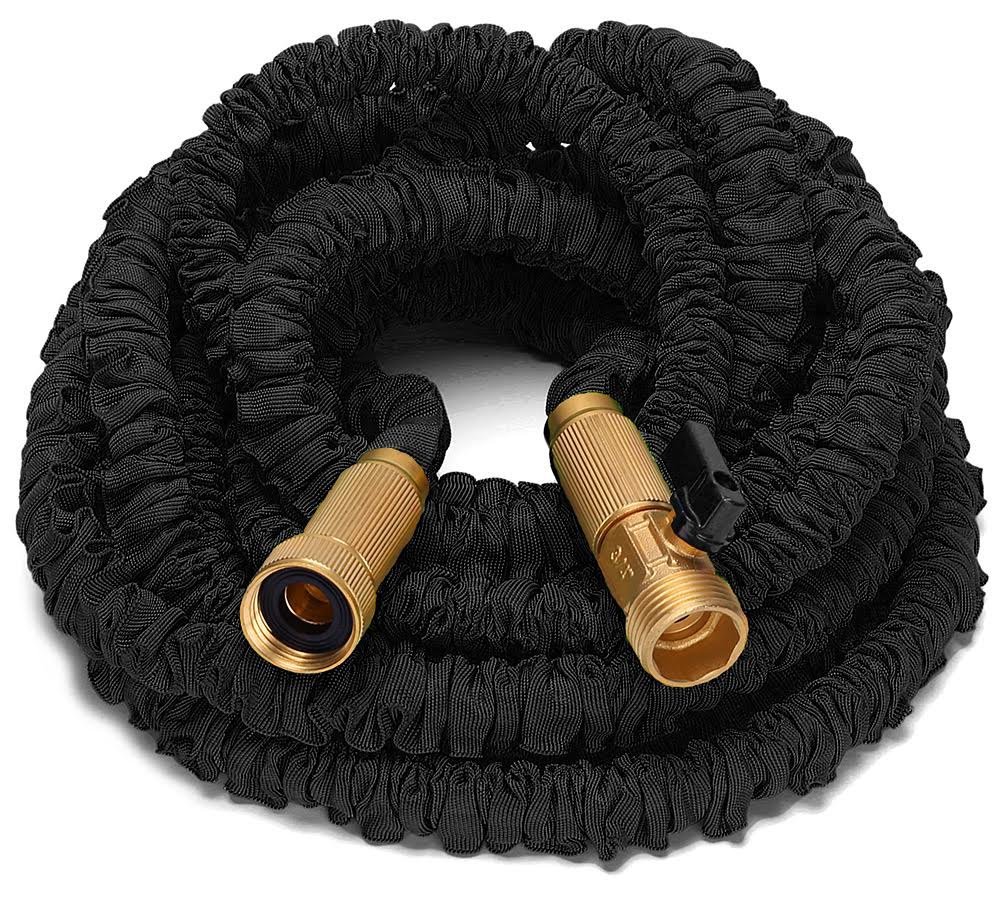 Use collapsible garden hoses to save space.