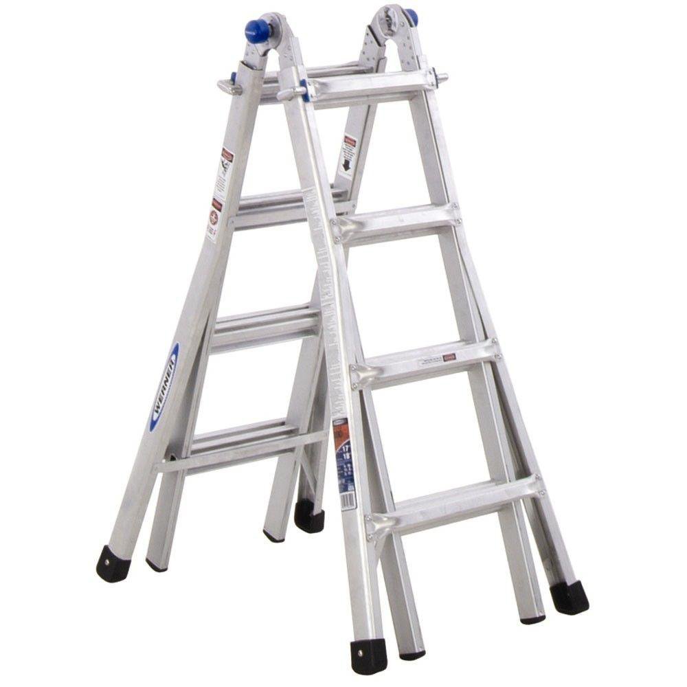 Use one collapsible ladder.