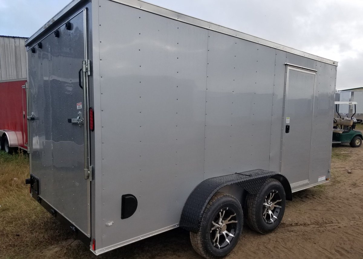 How Big Is a 7'x14' Enclosed, Flat-Nose Cargo Trailer?